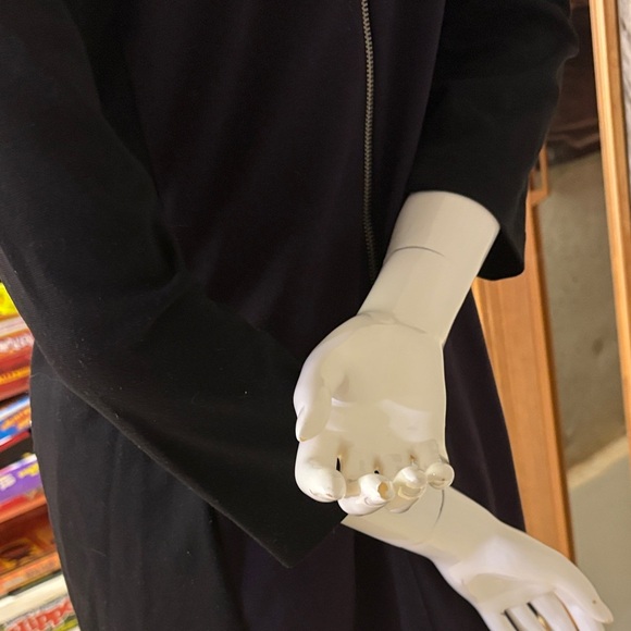 Michael Kors Black and Purple Long Sleeve Dress, size large has pockets - Picture 8 of 8